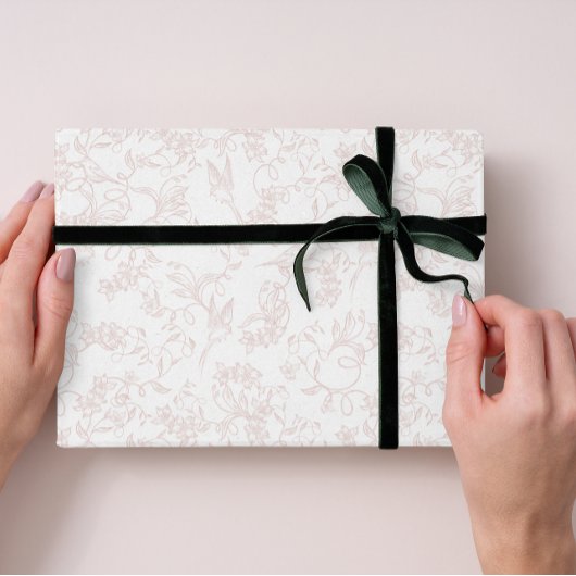 custom Pink Allure Blush Feminine Pattern Cadeaupapier