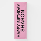 CUSTOM PINK BIRTHDAY PARTY BANNER (Verticaal)