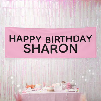 CUSTOM PINK BIRTHDAY PARTY BANNER