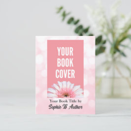 Custom Pink Book Promotie Briefkaart voor Auteurs