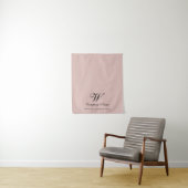 Custom Pink Business Table Runner Banner Script Wandkleed (In situ)