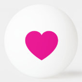 Custom Pink Heart Ping Pong Ball – Romantic Table  (Voorkant)