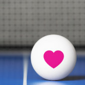 Custom Pink Heart Ping Pong Ball – Romantic Table  (Net)