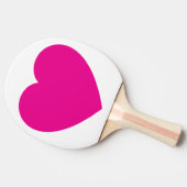Custom Pink Heart Ping Pong Ball – Romantic Table  Tafeltennisbatje (Zijkant)