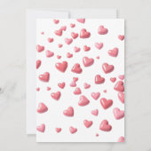 Custom Pink Heart Wedding Invitation Card (Dos)