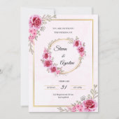Custom Pink Wedding Invitation | Editable (Devant)
