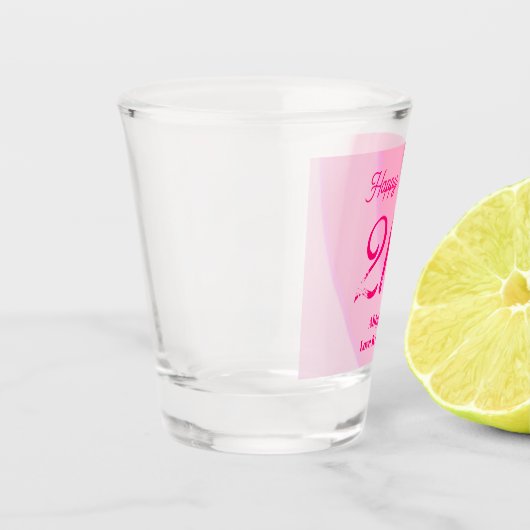 Custom PinkSwirls 21st Shot Glass Shot Glas (Links)