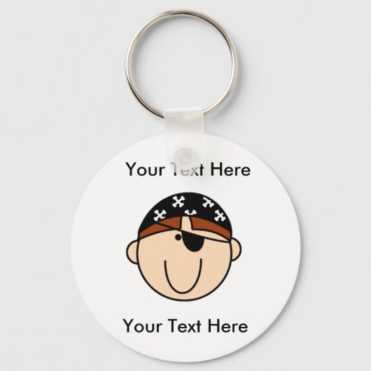 Custom Pirate Red Sleutelhanger (Voorkant)