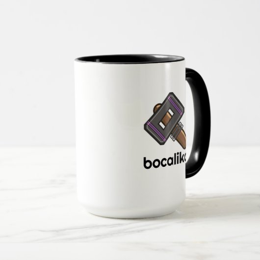 Custom Pixel Hammer Logo Mug – Editable Text (Devant droit)