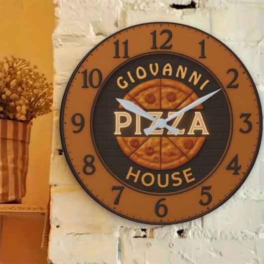 Custom pizza personalized pizzeria restaurant grote klok