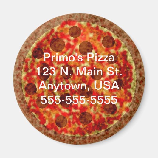 Custom Pizzeria Pizza Promotion Magnet Magneet (Voorkant)