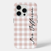 Custom Plaid Birthday Gift iPhone Case for Women (Achterkant)
