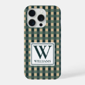 Custom Plaid Monogram Phone Case Gift for Women (Verso)