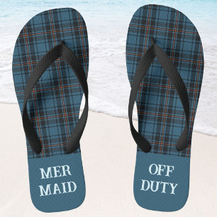 Custom Plaids Funny Beach Retirement Gifts for Dad Teenslippers