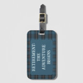 Custom Plaids Retirement Revel Gifts for Dad Bagagelabel (Voorkant (verticaal))