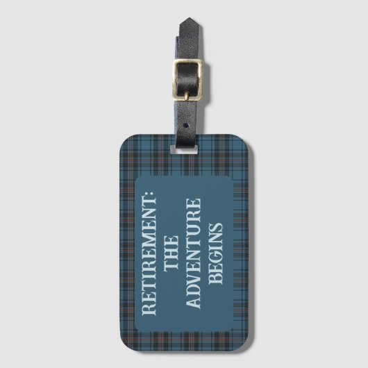 Custom Plaids Retirement Revel Gifts for Dad Bagagelabel (Voorkant (verticaal))