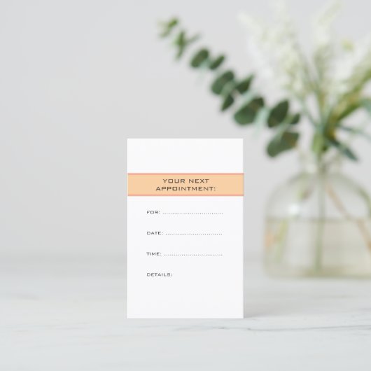 Custom Plain Appointment Reminder Template Afsprakenkaartje (Staand voorkant)