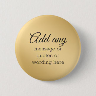 CUSTOM Plain Elegant Gold Ronde Button 5,7 Cm