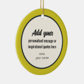 CUSTOM Plain  Retro Elegant Keramisch Ornament (Rechts)