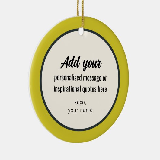 CUSTOM Plain  Retro Elegant Keramisch Ornament (Rechts)