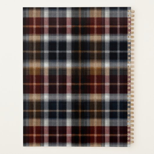 Custom Planner Gingham Pattern Style (Achterkant)