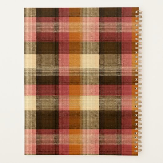 Custom Planner Gingham Pattern Style (Achterkant)