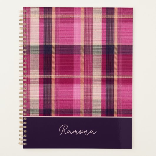 Custom Planner Gingham Pattern Style (Voorkant)