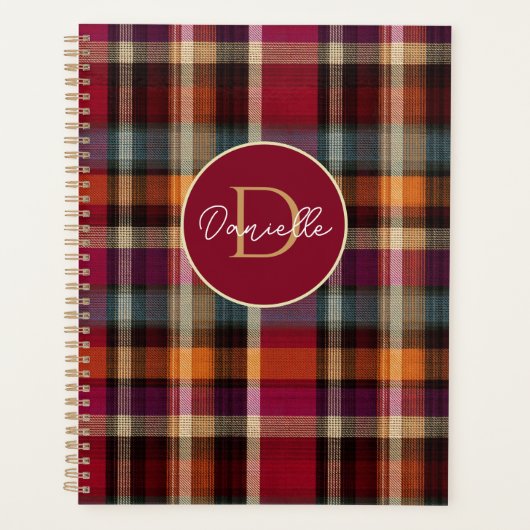 Custom Planner Gingham Pattern Style (Voorkant)