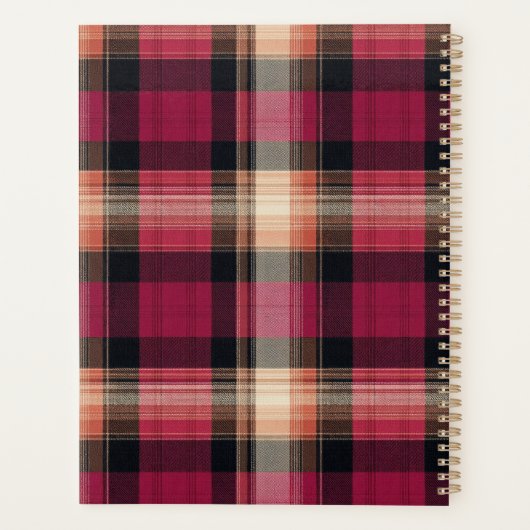 Custom Planner Gingham Pattern Style (Achterkant)