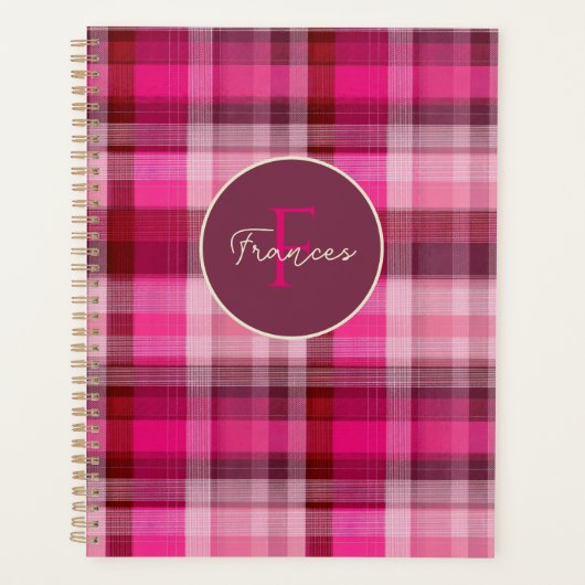 Custom Planner Gingham Pattern Style (Voorkant)
