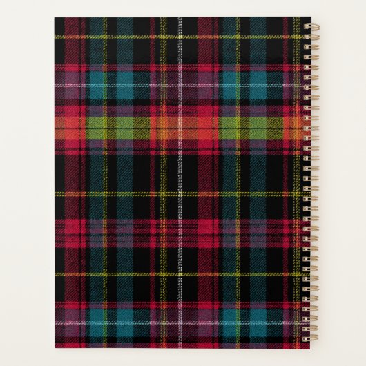 Custom Planner Gingham Pattern Style (Achterkant)