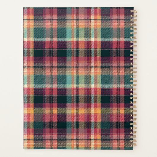 Custom Planner Gingham Pattern Style (Achterkant)