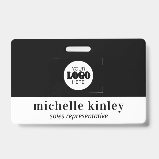 Custom plastic name badge logo QR code ID badge (Avant)