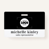 Custom plastic name badge logo QR code ID badge (Devant)
