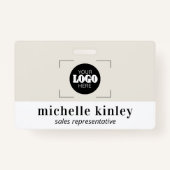 Custom plastic name badge logo QR code ID badge (Devant)