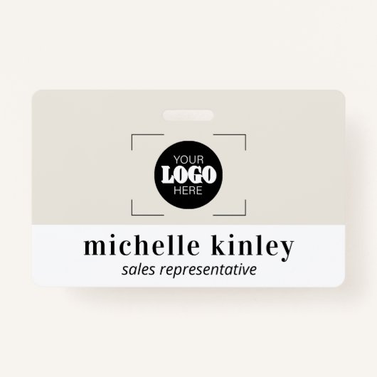 Custom plastic name badge logo QR code ID badge (Devant)