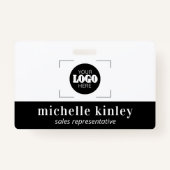 Custom plastic name badge logo QR code ID badge (Devant)