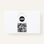 Custom plastic name badge logo QR code ID badge (Dos)
