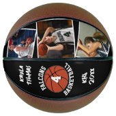 Custom Player Foto's Team Naam en nummer Senior Basketbal (Voorkant)