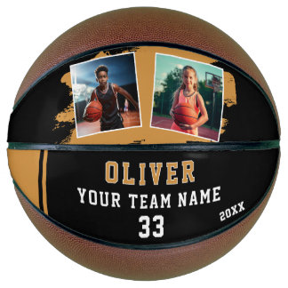 Custom Player's Name Number Team 2 Photo Basketbal