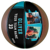 Custom Player's Name Number Team 2 Photo Basketbal (Verticaal)