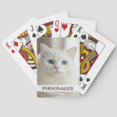 Custom playing cards | white cat with blue eyes pokerkaarten (Achterkant)