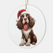 Custom Plezier Engels Springer Spaniël Hond Keramisch Ornament (Links)