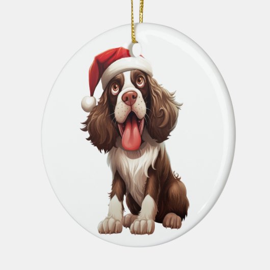 Custom Plezier Engels Springer Spaniël Hond Keramisch Ornament (Links)