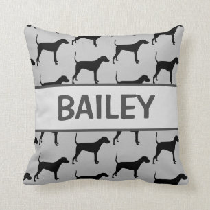CUSTOM Plott Hond Silhouet Kussen