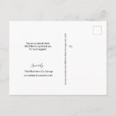 Custom Plumber Business Logo Eenvoudig bedankt Briefkaart (Achterkant)