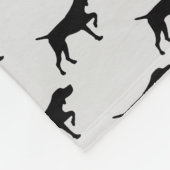 Custom Pointer Dog Silhouet Fleece Deken (Hoek)