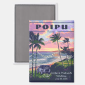 Custom Poipu Kauai Wedding  2 Magnet (Recto/Verso)