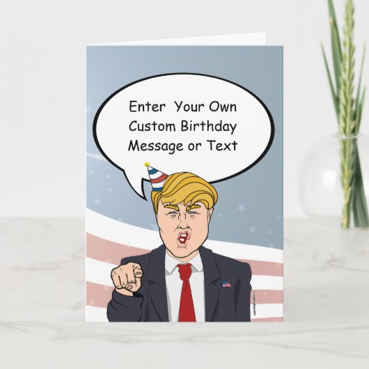 Custom Political Birthday Greeting Kaart (Voorkant)
