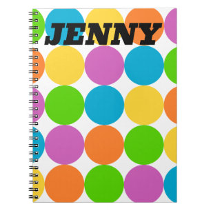 CUSTOM Polka Dots Mod 1960's Groovy Notitieboek
